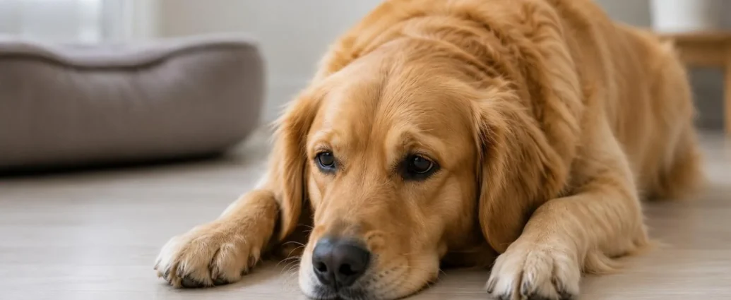 Person checking a dog’s pale pink gums for signs of dehydration during diarrhea.